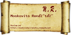 Moskovits Renátó névjegykártya
